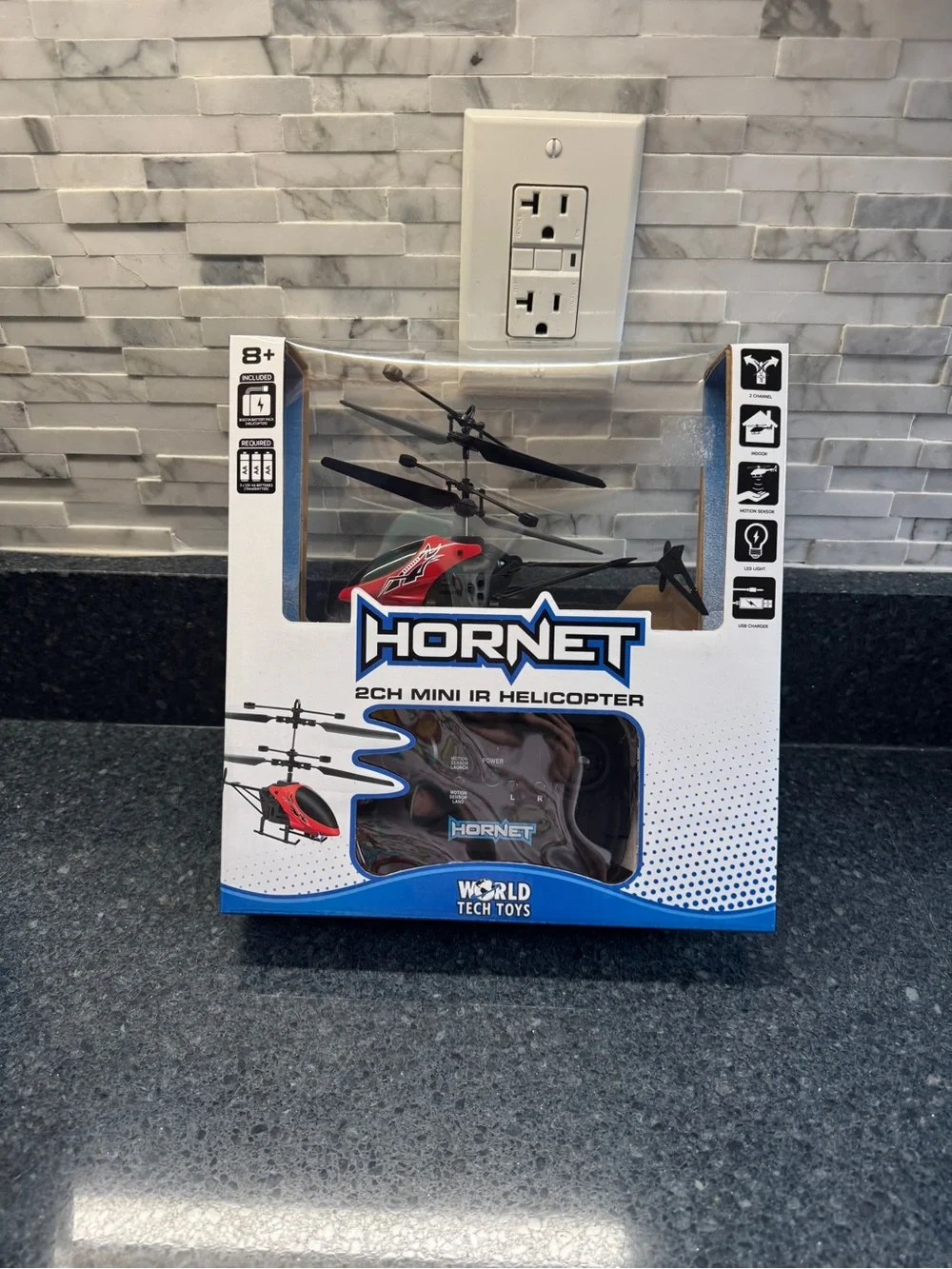 2CH Mini IR Helicopter - Red and Black